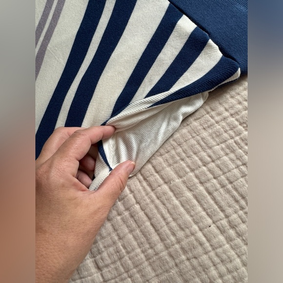 Anthropologie Bordeaux Asymmetrical Blue and White Striped Skirt - Size Medium - Picture 8 of 15